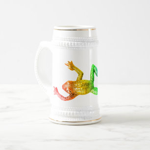 Chope À Bière Sculpture de grenouille arc-en-ciel de SlipperyJoe