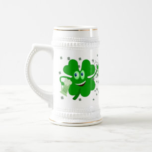 Chope À Bière Shamrock drôle Stein de Jour de la Saint Patrick