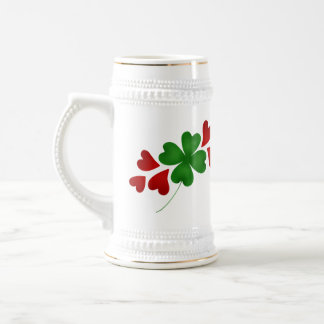 Chope À Bière Shamrock et coeur