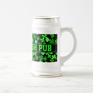 Chope À Bière Shamrock irlandais Boire Stein