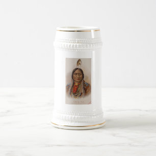 Chope À Bière Signaux de fumée : Lakota Indian Chief Sitting Bul