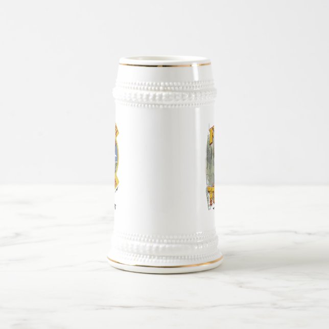 Chope À Bière Signe fait sur commande de Stein w/call de bière (Centre)