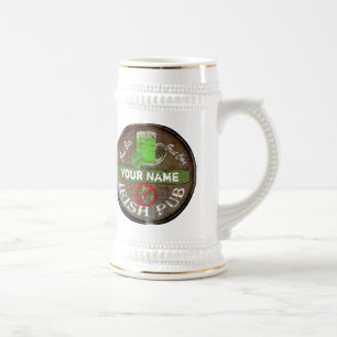 Chope À Bière Signe irlandais personnalisé de pub