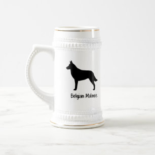 Chope À Bière Silhouette de Malinois belge