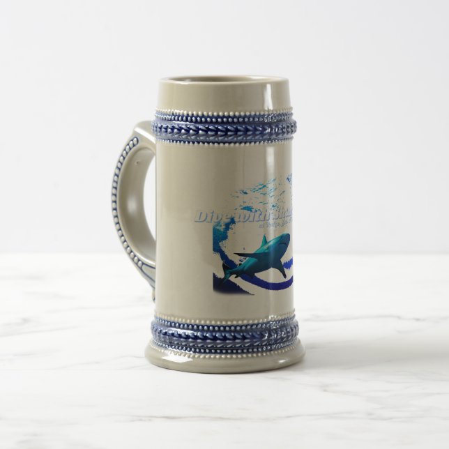 Chope À Bière Silhouette de requin de récif (Devant gauche)