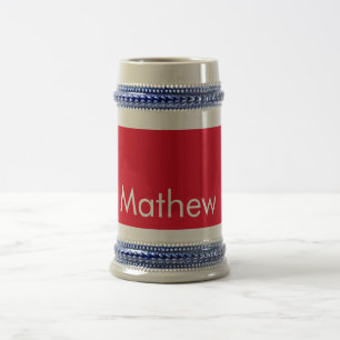 Chope À Bière simple initial letter monogram add your name lett