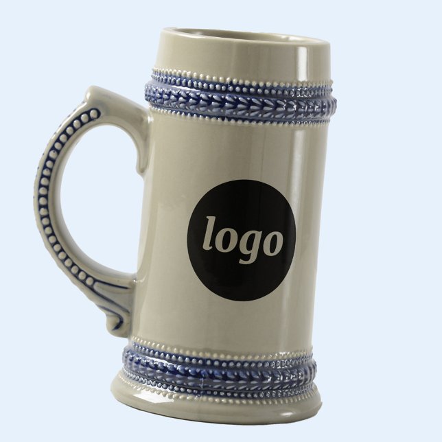 Chope À Bière Simple Logo Entreprise Marque Promotionnel (Simple logo business branding promotional beer stein)