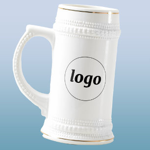 Chope À Bière Simple Logo Entreprise Marque Promotionnel