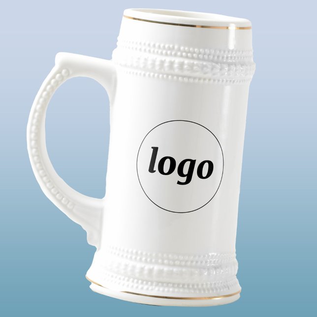 Chope À Bière Simple Logo Entreprise Marque Promotionnel (Simple logo business branding promotional beer stein)