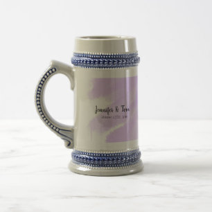 Chope À Bière simple minimal ajoutez votre nom mariage personnal