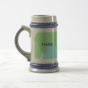 CHOPE À BIÈRE SIMPLE MINIMAL VERT AJOUTEZ VOTRE NOM TEXTE CADEAU