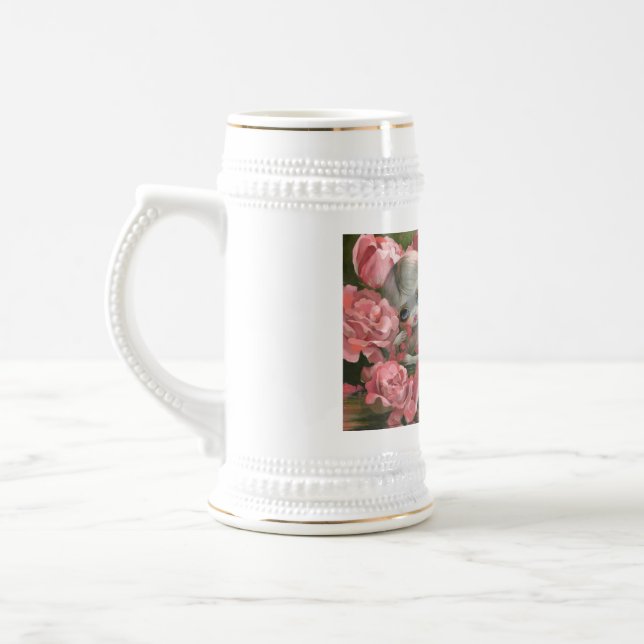 Chope À Bière "Sirène avec des roses" (Gauche)