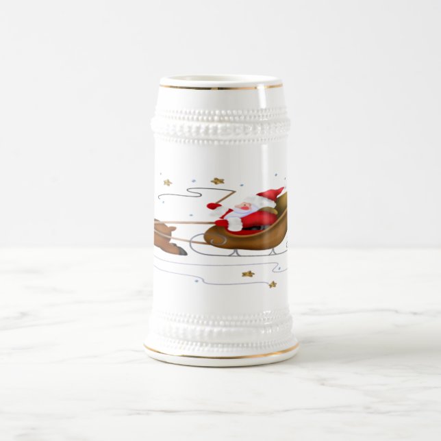 Chope À Bière Sleigh - Stein de Père Noël (Centre)
