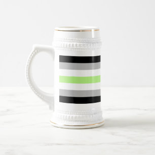 Chope À Bière SlipperyJoe's Agender Pride Drapeaux gay cadeaux L