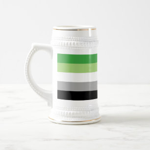 Chope À Bière SlipperyJoe's Aromantic Pride Drapeau gay cadeaux