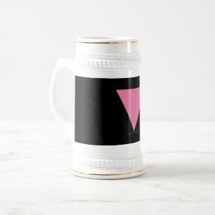 Chope À Bière SlipperyJoe's rose triangle drapeau clair rose sym