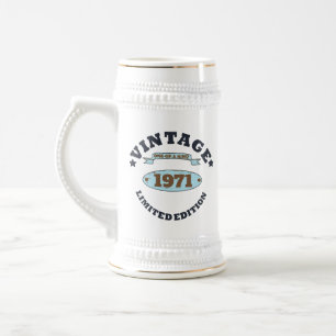 Chope À Bière Soirée personnalisée vintage de 55 ans