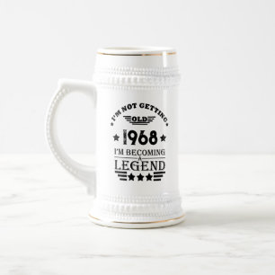 Chope À Bière Soirée personnalisée vintage de 55 ans
