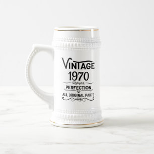 Chope À Bière Soirée personnalisée vintage de 55 ans