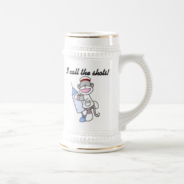 Chope À Bière Soq Singe Infirmière J'appelle les coups cadeaux (Droite)