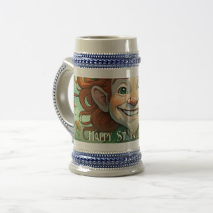 Chope À Bière Sourires chanceux à la Saint-Patrick