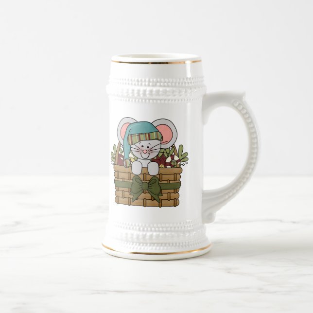 Chope À Bière Souris de Noël dans le panier (Droite)