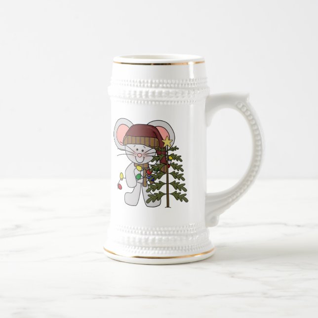 Chope À Bière Souris de Noël décorant l'arbre (Droite)