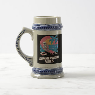Chope À Bière Squelette de vacances d'été de Summerween plage dr