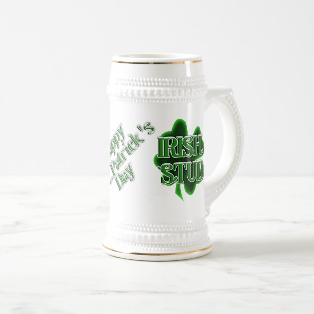 Chope À Bière St. Patrick's Day Irish Stud (Devant droit)