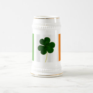 Chope À Bière St. Patrick's Day Irlandais Drapeau Shamrock Irlan