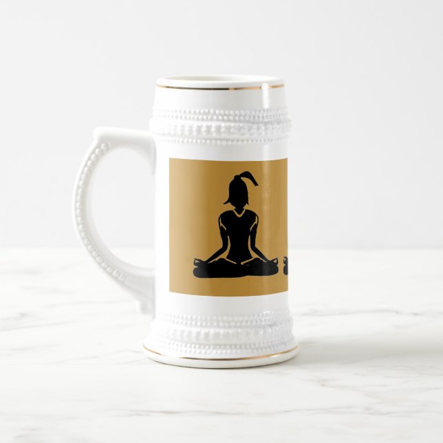 Chope À Bière Stein -Beer Yoga Stein (sans impression) (Gauche)
