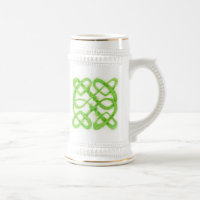 Stein blanc et or GREEN CELTIC KNOT