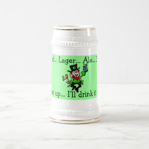 Chope À Bière Stein de boisson de Leprechaun celtique irlandais