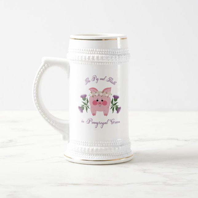 Chope À Bière Stein de cochon et de chardon (Gauche)