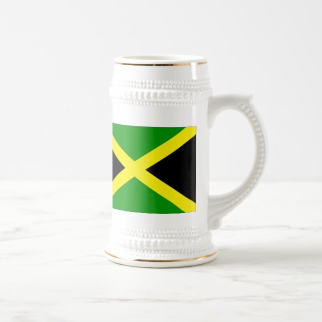Chope À Bière Stein de drapeau de la Jamaïque (Droite)
