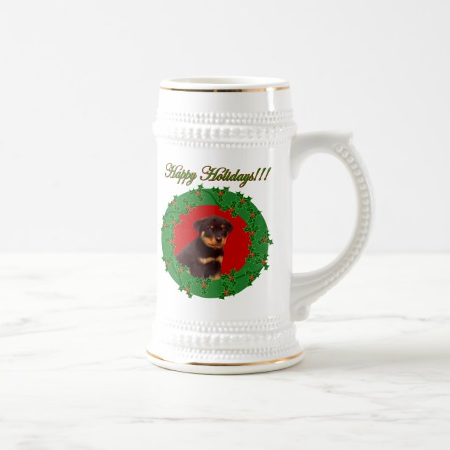 Chope À Bière Stein de rottweiler de vacances (Droite)