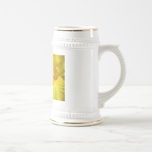 Chope À Bière Stein Fleurs d'Iris Jaune Eté Steins (Droite)