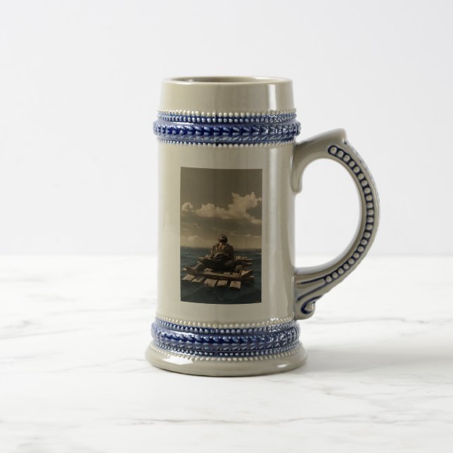 Chope À Bière Stein gauche bleu à la dérive (Droite)
