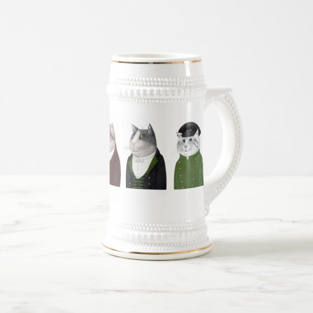Chope À Bière Stein HOMMES CHATS (Devant droit)