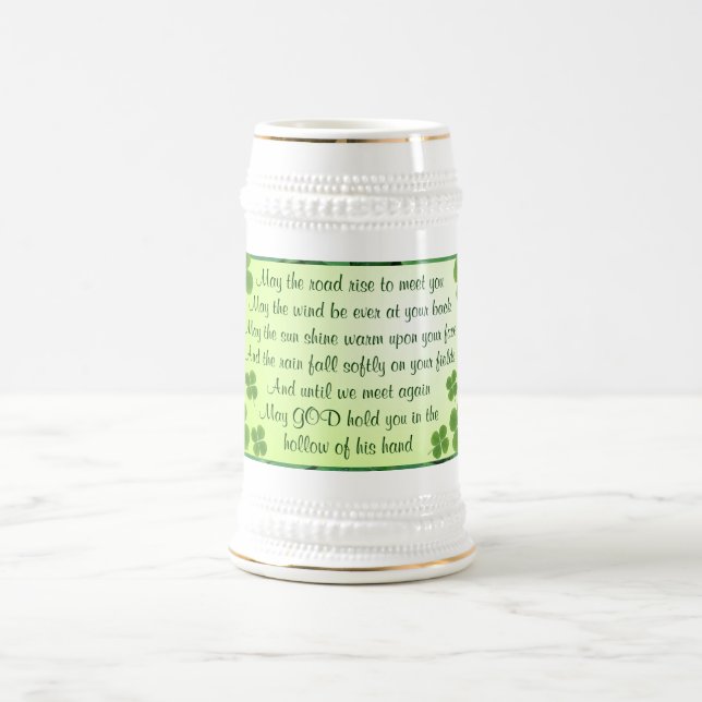 Chope À Bière Stein irlandais de bénédiction (Centre)