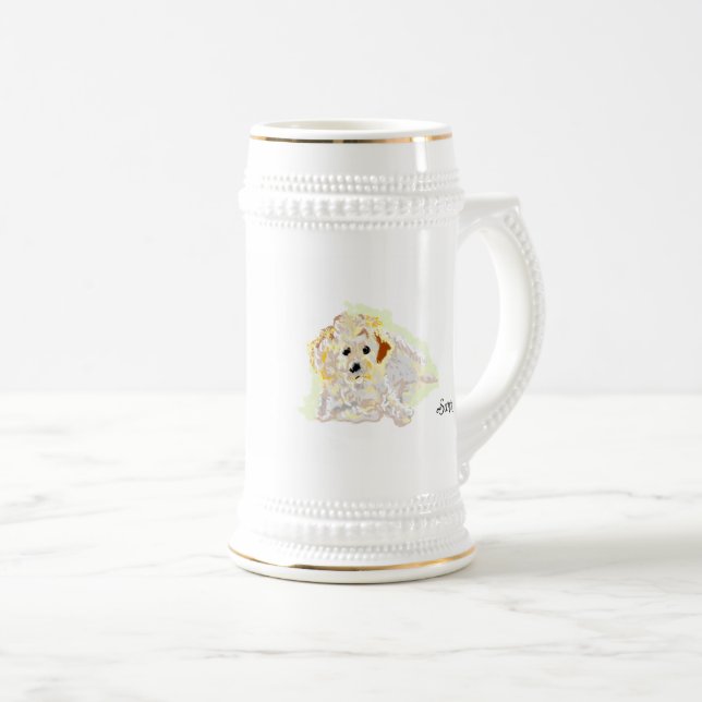 Chope À Bière Steins : Golden Retriever  (Devant droit)