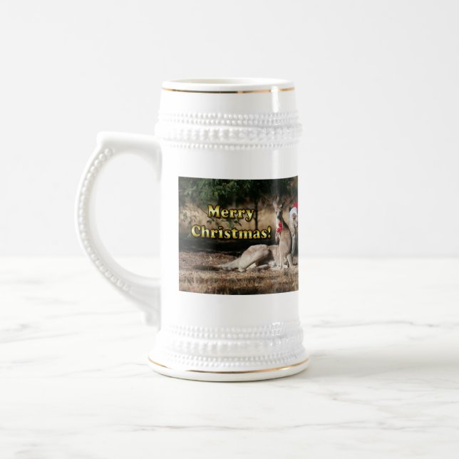 Chope À Bière Style australien Kangaroos de Noël (Gauche)