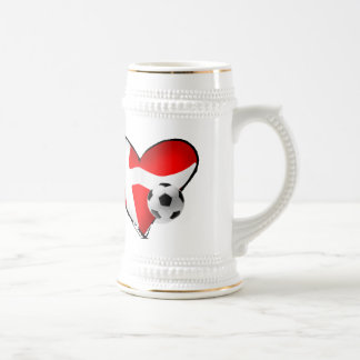Chope À Bière Style danois d'amour du football pour des fans du