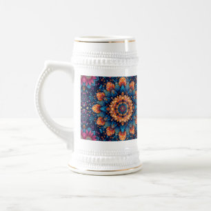 Chope À Bière Style d'art numérique de fleur de mandala-23907.