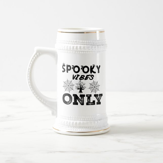 Chope À Bière Sweat à capuche Spooky Vibes Only-67293 (Gauche)