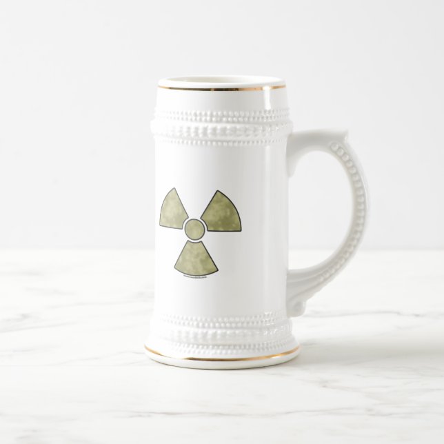 Chope À Bière Symbole d'avertissement radioactif (Droite)