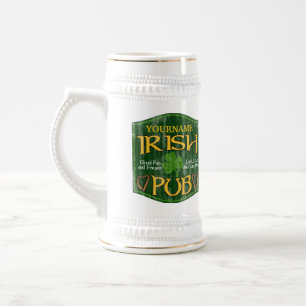 Chope À Bière Symbole de pub irlandais personnalisé
