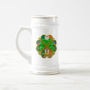 Chope À Bière Symbole du patrimoine du trèfle celtique Inspiré d