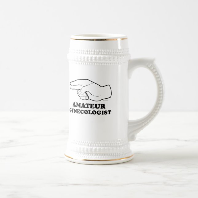Chope À Bière T-shirt AMATEUR de GYNÉCOLOGUE (Droite)