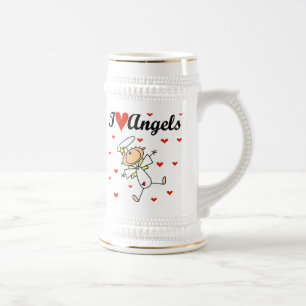 Chope À Bière T-shirts et Cadeaux J'Aime les Anges